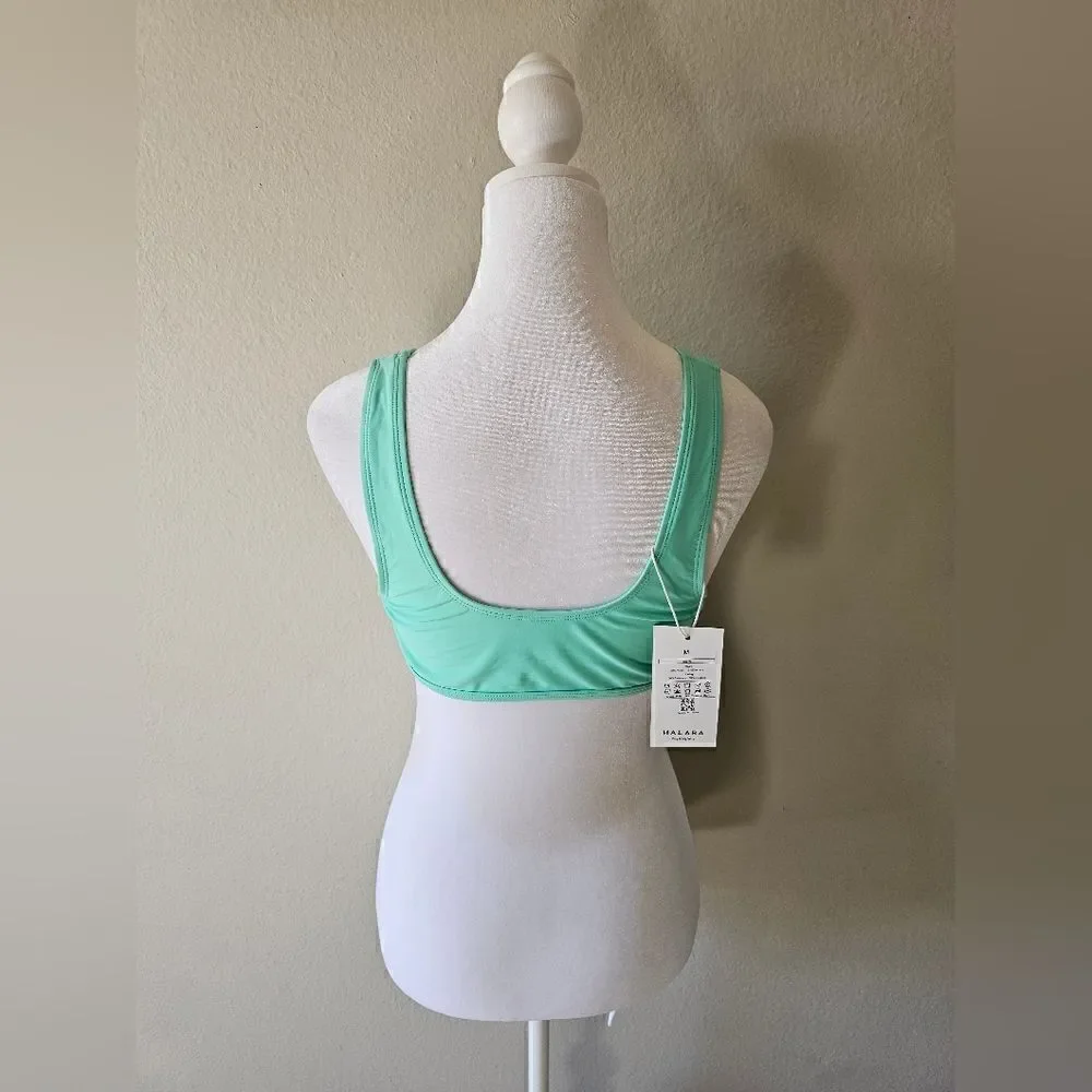 NWT Halara Sea Green Workout Bra Medium